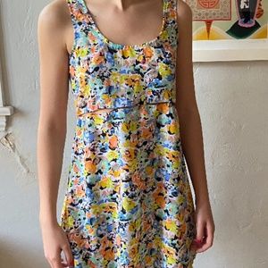 BCBG Generation Multicolor Floral Print Mini Dress